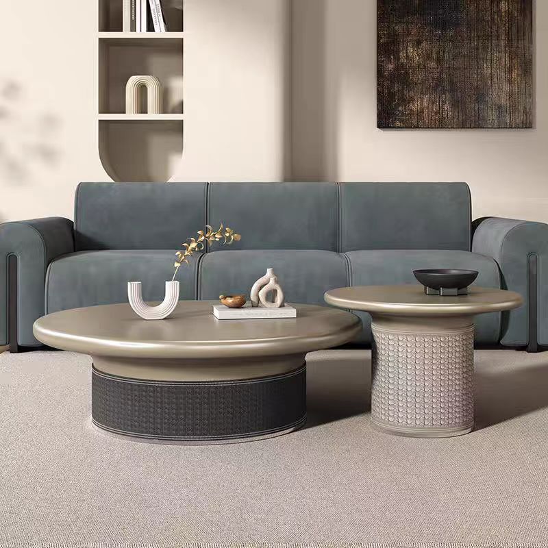 Gaoliang Coffee Table Modern Luxury Round Wooden Center Table COEM/ODM (KF13)
