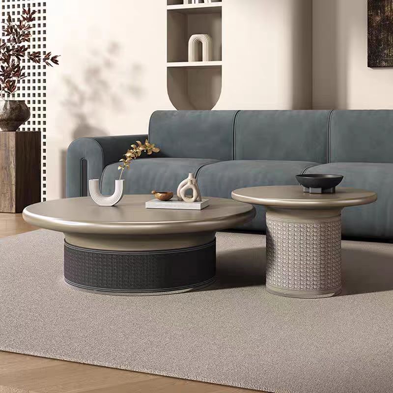 Gaoliang Coffee Table Modern Luxury Round Wooden Center Table COEM/ODM (KF13)