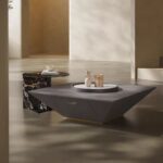 Gaoliang Coffee Table Modern Minimalist square with Storage Marble OEM/ODM (KF167)