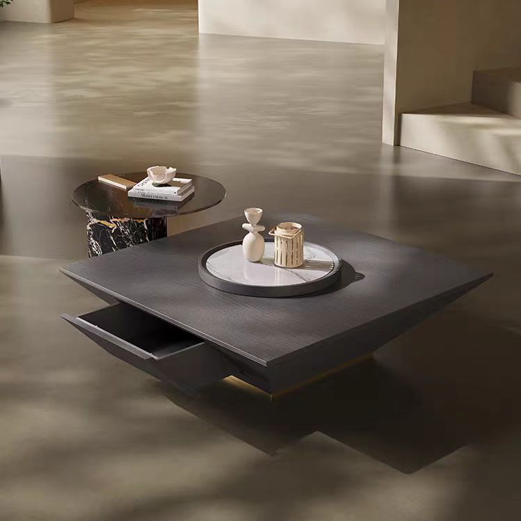 Gaoliang Coffee Table Modern Minimalist square with Storage Marble OEM/ODM (KF167)