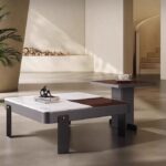 Gaoliang Coffee Table Luxury Square Shape Marble Center Tables OEM/ODM (KF208)