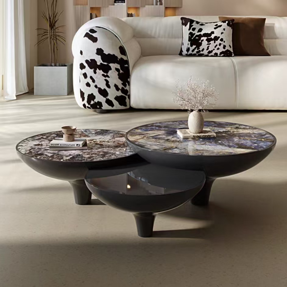 Gaoliang Coffee Table Nordic Modern Marble Creative Fiberglass Center Table OEM/ODM (KF221)