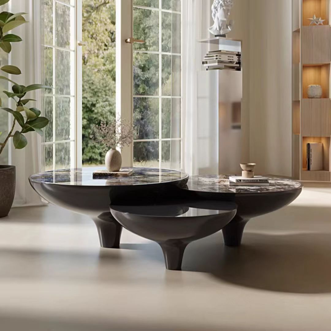 Gaoliang Coffee Table Nordic Modern Marble Creative Fiberglass Center Table OEM/ODM (KF221)