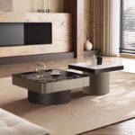 Gaoliang Coffee Table Set Marble Stone Luxury Square COEM/ODM (KF26)