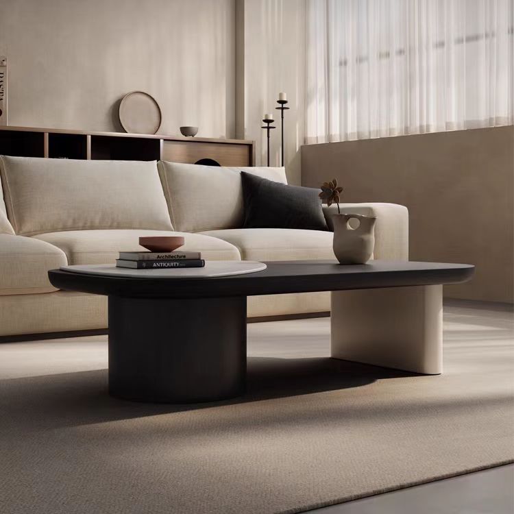 Gaoliang Coffee Table Modern Wooden Rectangular Black Centre Tables OEM/ODM (KF313)