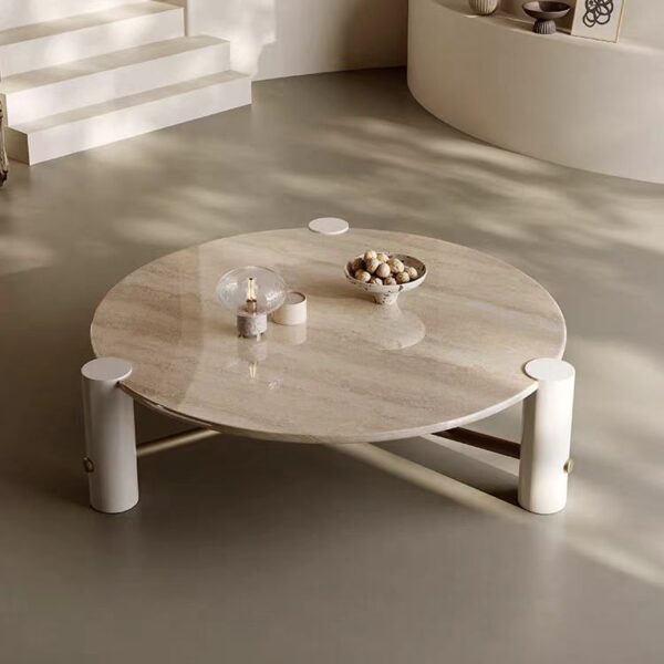Gaoliang Marble Coffee Table Round Sintered Stone OEM/ODM (KF322)