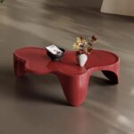Gaoliang Coffee Table Nordic Modern Fashion Irregular Shaped Red OEM/ODM (KF326)