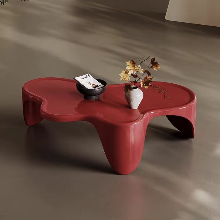 Gaoliang Coffee Table Nordic Modern Fashion Irregular Shaped Red OEM/ODM (KF326)