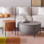 Gaoliang Coffee Table Contemporary Modern Leather Round with Storage OEM/ODM (KF327)