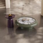 Gaoliang Coffee Table Set Italian High-End Round with Marble Top OEM/ODM (KF328)