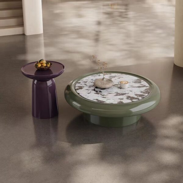 Gaoliang Coffee Table Set Italian High-End Round with Marble Top OEM/ODM (KF328)