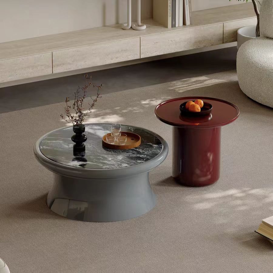 Gaoliang Coffee Table Modern Marble Round Luxury Home Hotel Furniture OEM/ODM (KF329)