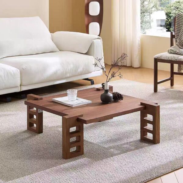 Gaoliang Coffee Table Nordic Walnut Wooden Modern Square Center Tables OEM/ODM (KF331)