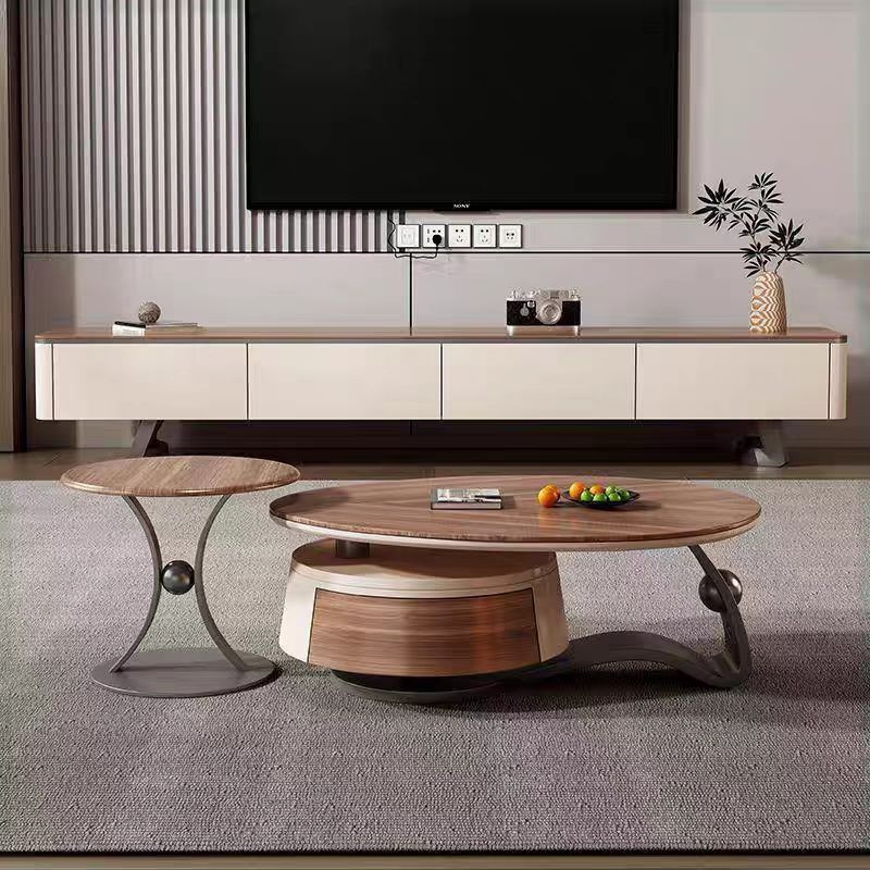 Gaoliang TV Stand and Coffee Table Set Antique Vintage Style Wooden OEM/ODM (KF65)