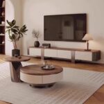 Gaoliang TV Stand and Coffee Table Set American Wooden Modern OEM/ODM (KF66)