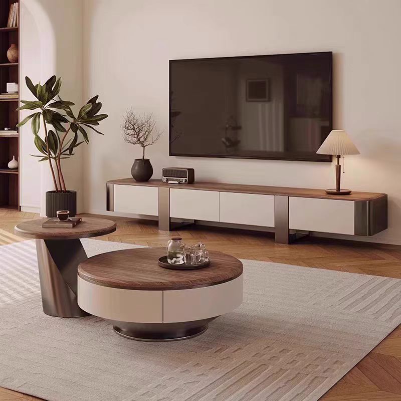Gaoliang TV Stand and Coffee Table Set American Wooden Modern OEM/ODM (KF66)