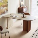 Gaoliang Dining Table Nordic Style Ceramic Modern Marble Stone Top OEM/ODM (CZ198)