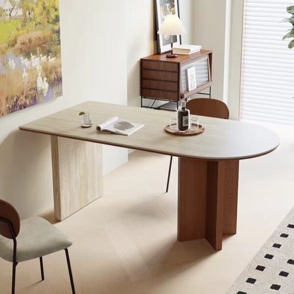 Gaoliang Dining Table Nordic Style Ceramic Modern Marble Stone Top OEM/ODM (CZ198)