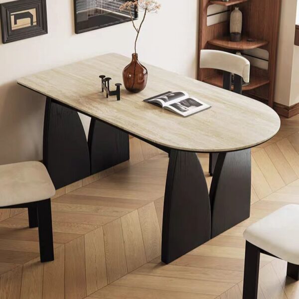 Gaoliang Dining Table Nordic Modern Sintered Stone Dining Tables and Chairs 8 Seater OEM/ODM (CZ201)