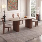 Gaoliang Dining Table Set Modern Italian Dinner 8 Seater Wooden Dining Table and Chairs OEM/ODM (CZ208)