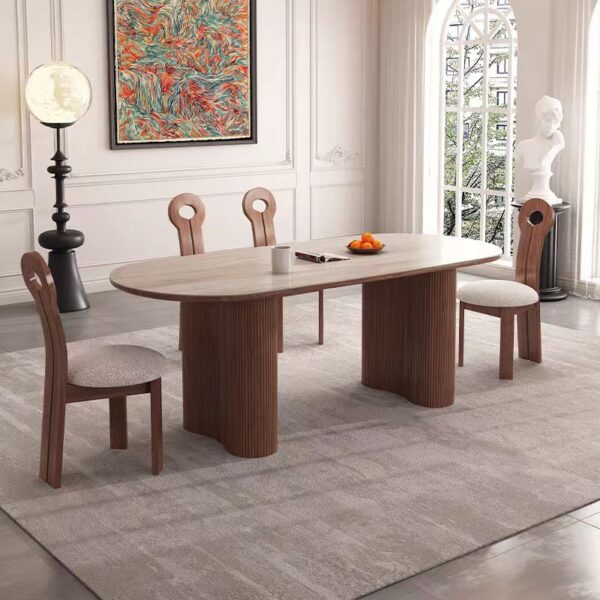 Gaoliang Dining Table Set Modern Italian Dinner 8 Seater Wooden Dining Table and Chairs OEM/ODM (CZ208)