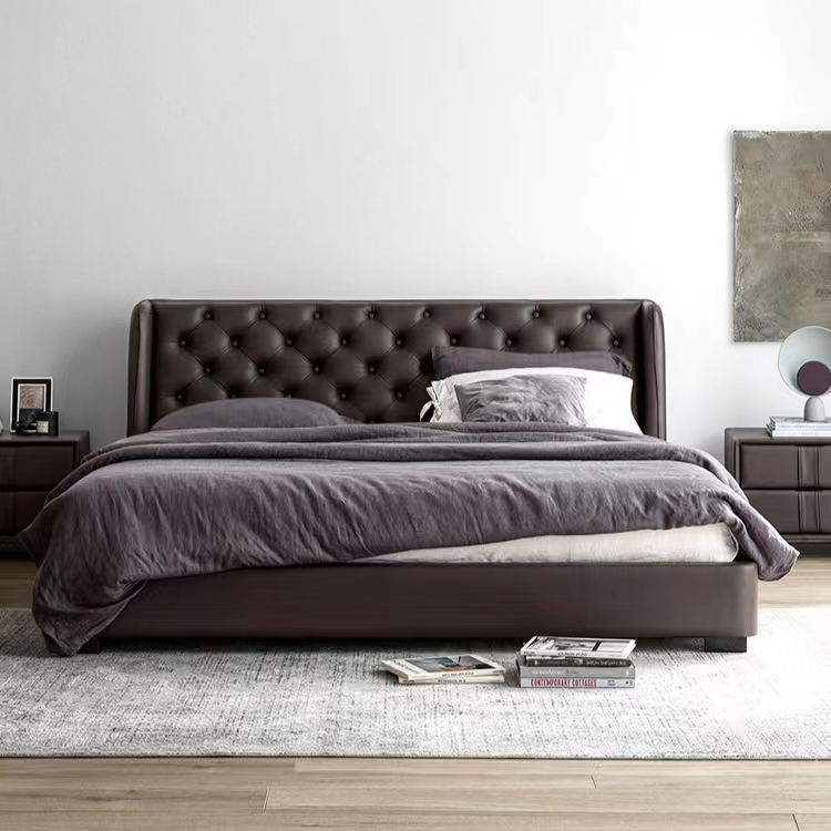 Gaoliang Bed Nordic Hot Sale Leather Modern Luxury Bedroom Furniture Set OEM/ODM (RC59)