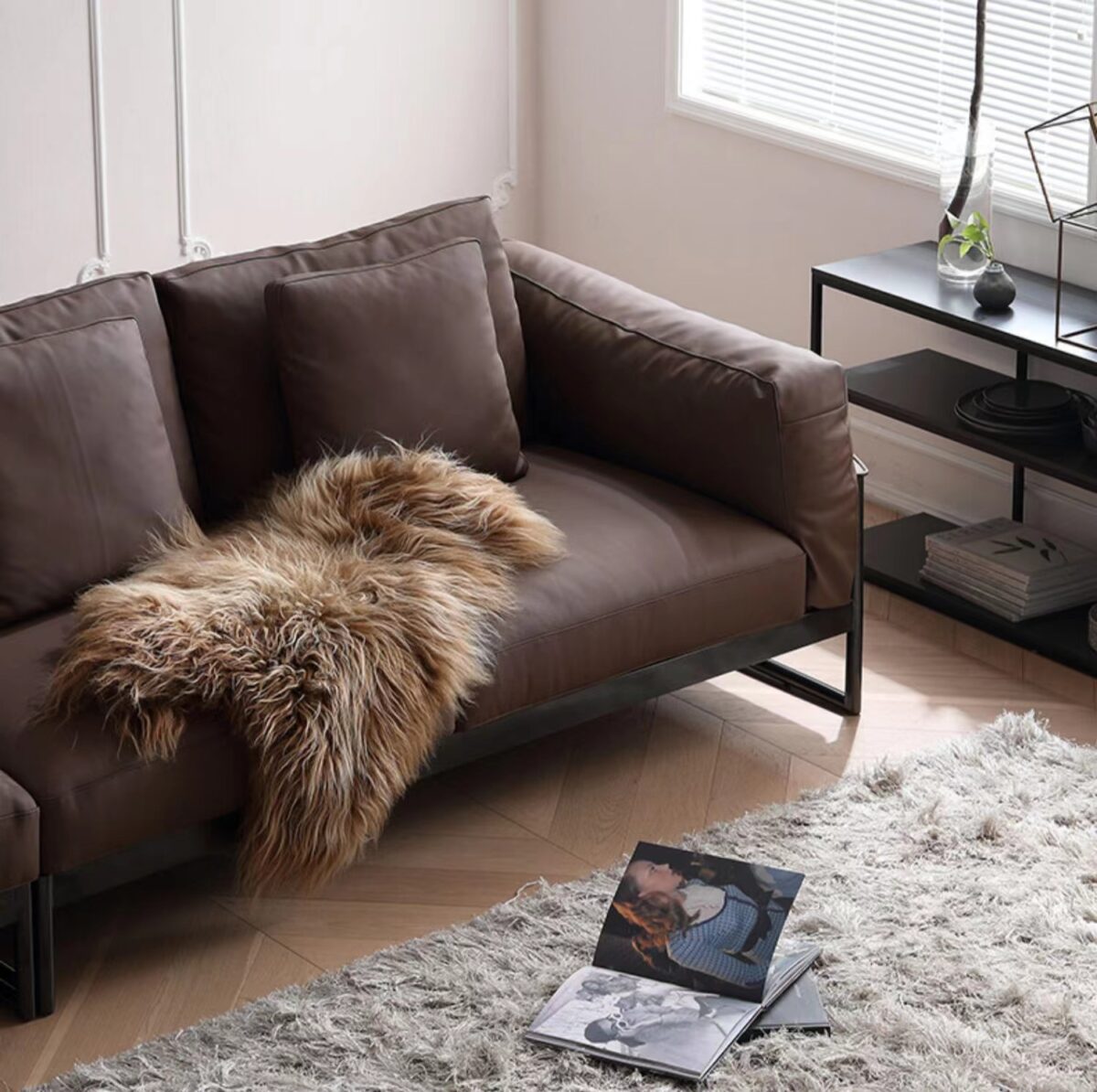 Gaoliang Sofa Italian Luxury Leather Modern 3 Seater Sectional Couch Sofa Set OEM/ODM (SF62)