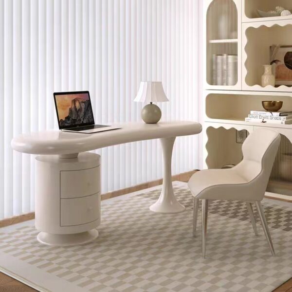 Gaoliang Office Desks Modern White Beautiful Computer Desk and Chair for Office OEM/ODM (SZ02)