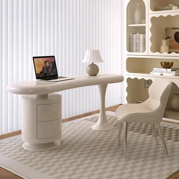 Gaoliang Office Desks Modern White Beautiful Computer Desk and Chair for Office OEM/ODM (SZ02)