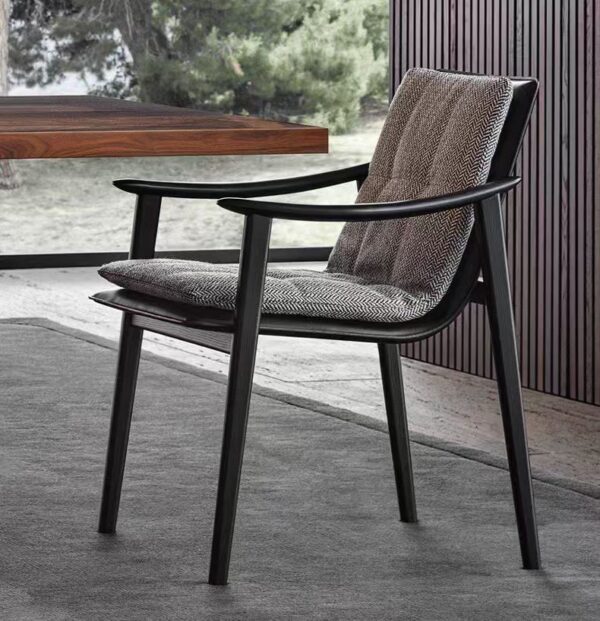 Gaoliang Dining Chair Nordic Style Comfortable Leather Wood Chair Armchair Backrest OEM/ODM (YZ210)