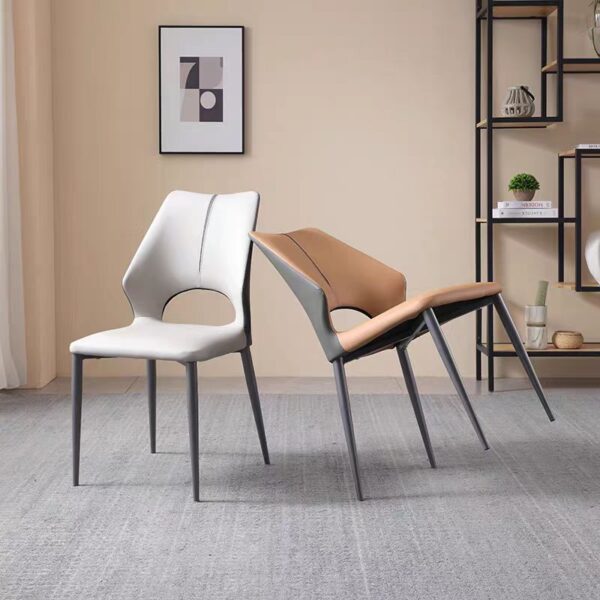 Gaoliang Dining Chair Modern Nordic Leather Kitchen Metal Upholstered OEM/ODM (YZ55)
