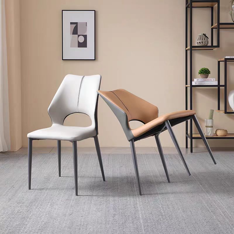Gaoliang Dining Chair Modern Nordic Leather Kitchen Metal Upholstered OEM/ODM (YZ55)