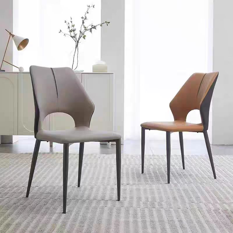 Gaoliang Dining Chair Modern Nordic Leather Kitchen Metal Upholstered OEM/ODM (YZ55)