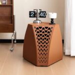 Gaoliang Side Table High-end Modern Saddle Leather Multi-functional Sofa Corner Table OEM/ODM (BJ102)