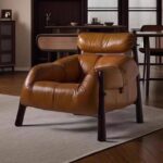 Gaoliang Leisure Chair Solid Wood Frame Upholstered Leather Lounge Chair OEM/ODM (DY35)