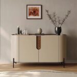 Gaoliang Sideboard Cabinet Modern Minimalist Luxury Italian Saddle Leather Storage Sideboard OEM/ODM (GZ105)