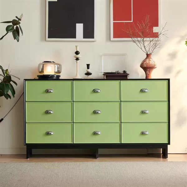 Gaoliang Sideboard Cabinet Modern Green Luxury Solid Wood Home Furniture Sideboard for Living Room OEM/ODM (GZ159)
