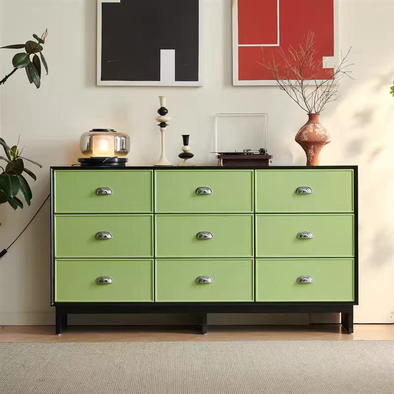 Gaoliang Sideboard Cabinet Modern Green Luxury Solid Wood Home Furniture Sideboard for Living Room OEM/ODM (GZ159)