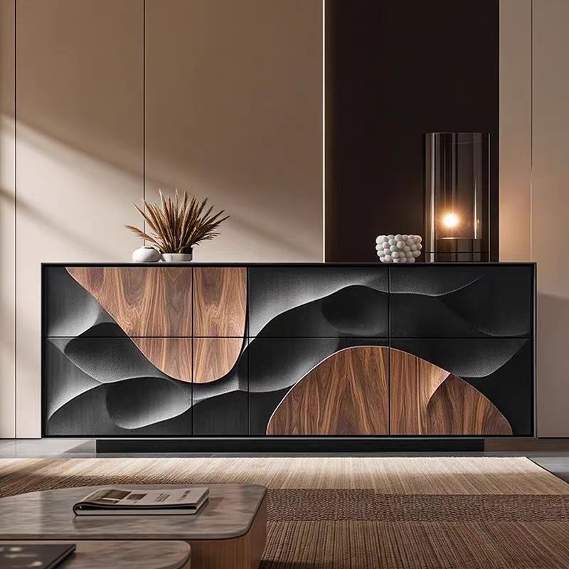 Gaoliang Sideboard Cabinet Light Luxury French Style Big Capacity Wooden Storage Cabinet Living Room Sideboard OEM/ODM (GZ170)