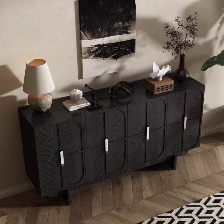 Gaoliang Sideboard Cabinet Modern Wooden Black Fashion Storage Cabinets OEM/ODM (GZ52)