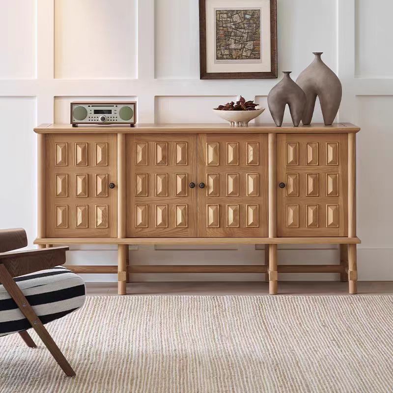 Gaoliang Sideboard Cabinet Modern Retro Luxury Solid Wood Storage Sideboard OEM/ODM (GZ54)
