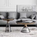 Gaoliang Coffee Table Tempered Glass Modern Round Combination Coffee Table OEM/ODM (KF141)