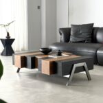 Gaoliang Coffee Table Wabi Sabi Modern Nordic Solid Wood Center Tables OEM/ODM (KF336)