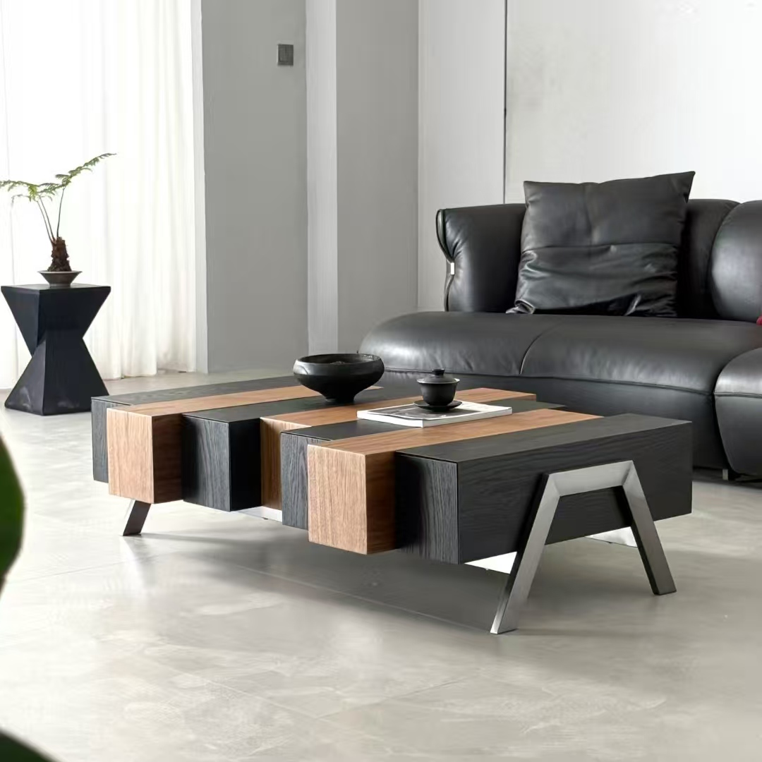 Gaoliang Coffee Table Wabi Sabi Modern Nordic Solid Wood Center Tables OEM/ODM (KF336)