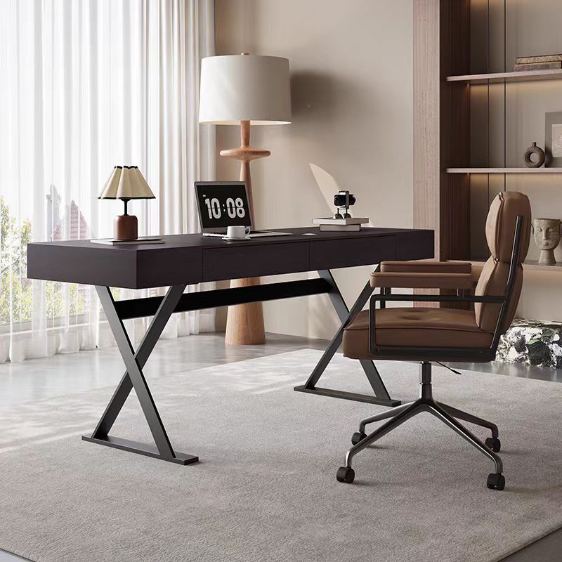 Gaoliang Office Desk Furniture Modern Smoky Wood Color Modern CEO Executive Table OEM/ODM (SZ23)