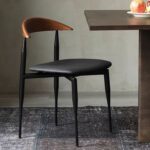 Gaoliang Dining Chair set of 4 Metal Frame Leather Dining Room Chairs OEM/ODM (YZ175)