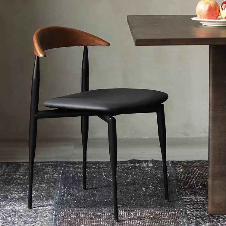 Gaoliang Dining Chair set of 4 Metal Frame Leather Dining Room Chairs OEM/ODM (YZ175)