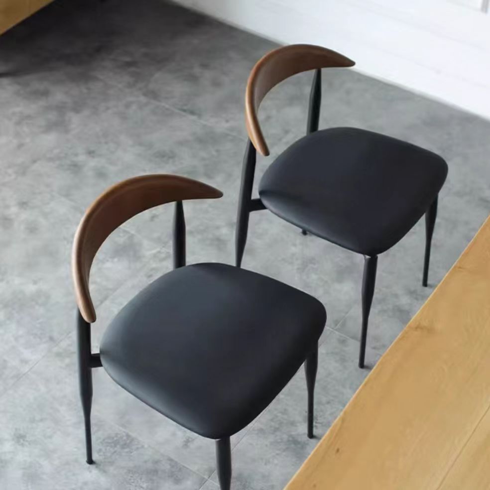 Gaoliang Dining Chair set of 4 Metal Frame Leather Dining Room Chairs OEM/ODM (YZ175)