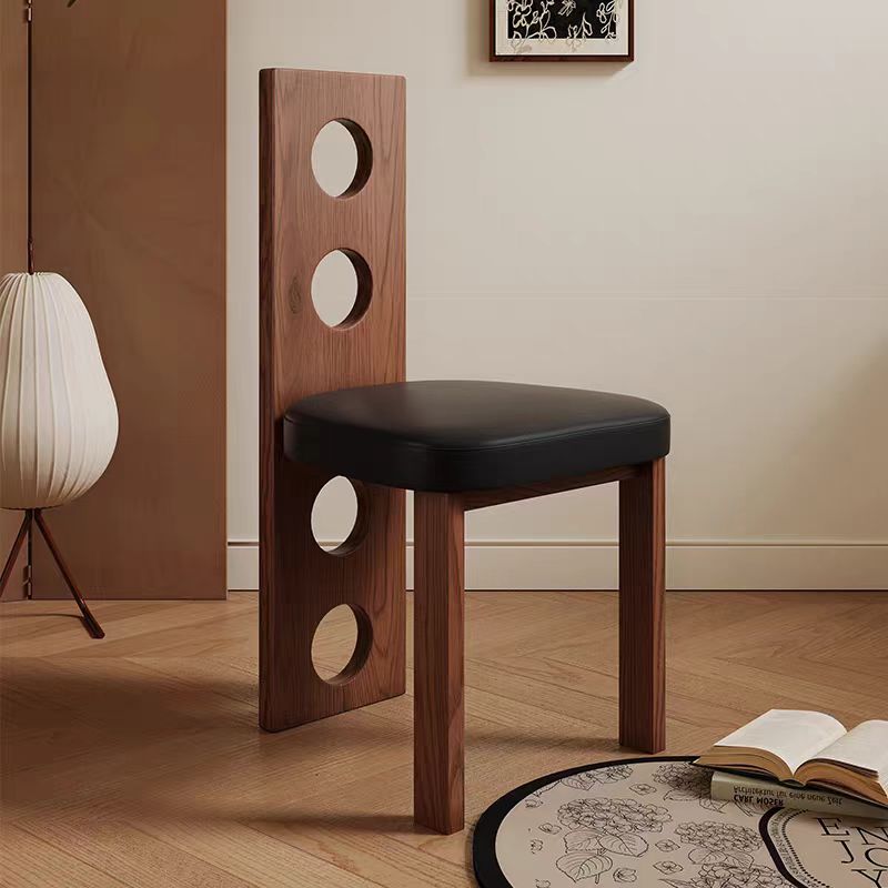 Gaoliang Dining Chairs Faux Leather French Style Medieval Solid Wood High Back OEM/ODM (YZ201)