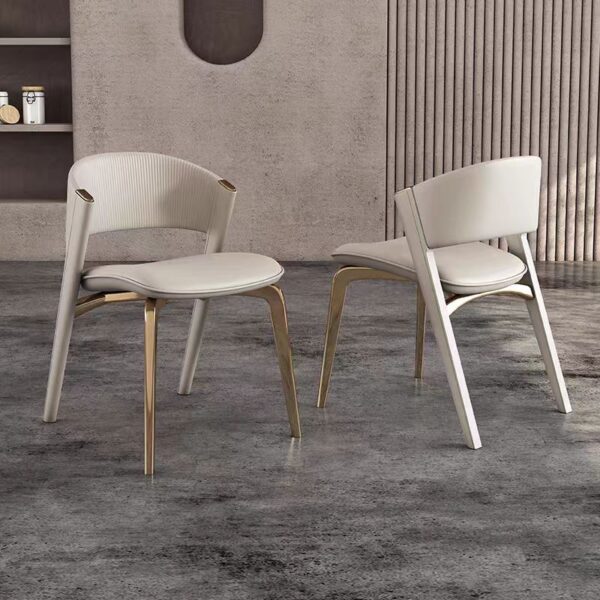 Gaoliang Dining Chair with Hot Sale PU New Design Metal Leather Dining Room Chairs OEM/ODM (YZ202)